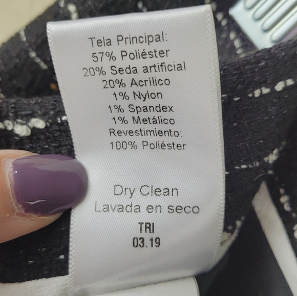 Nicole Miller for Mary Kay Womns Skirt 6 Black Tweed Confetti Pencil Skirt - Picture 7 of 11